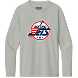 Metro Jets Youth Cooling Performance Long Sleeve Tee